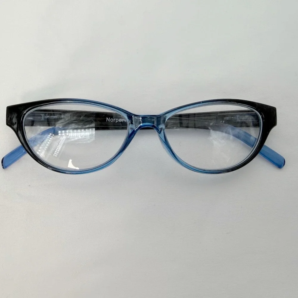 Norperwis Cat Eye Reading +1.75 Glasses Blue Black Gradient with Case 104-33